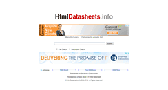 Desktop Screenshot of htmldatasheets.info